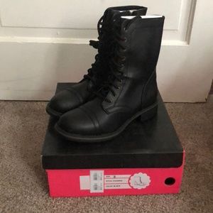 Brand new Charlotte Russe combat Boots, never worn